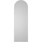 Ekena Millwork Round Top Surface Mount PVC Gable Vent w/ 2"W x 1-1/2"P Brickmould Frame, 12"W x 36"H GVPRT12X3602SN - alternate 2